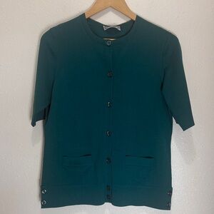 Pendleton Teal Button-Up Cardigan, Size L